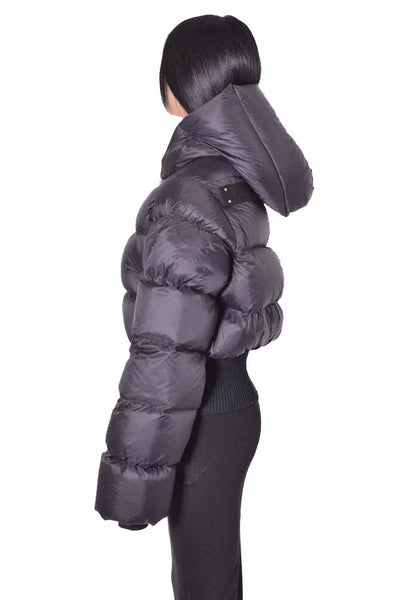RICK OWENS CINCHED HOODED JKT BLACK 2026FW | DOSHABURI Online Shop 