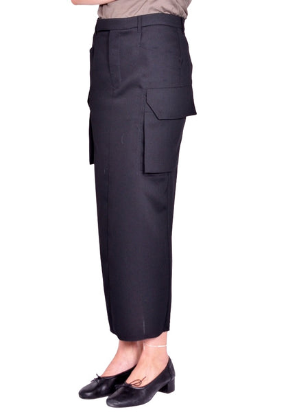 RICK OWENS WOMEN FIRBANKS SKIRT BLACK SS26 | DOSHABURI Shop