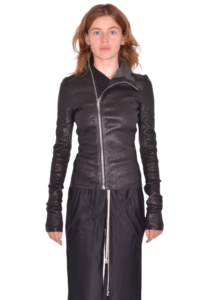 RICK OWENS WOMEN GARY LEATHER JACKET FW25 | DOSHABURI Online