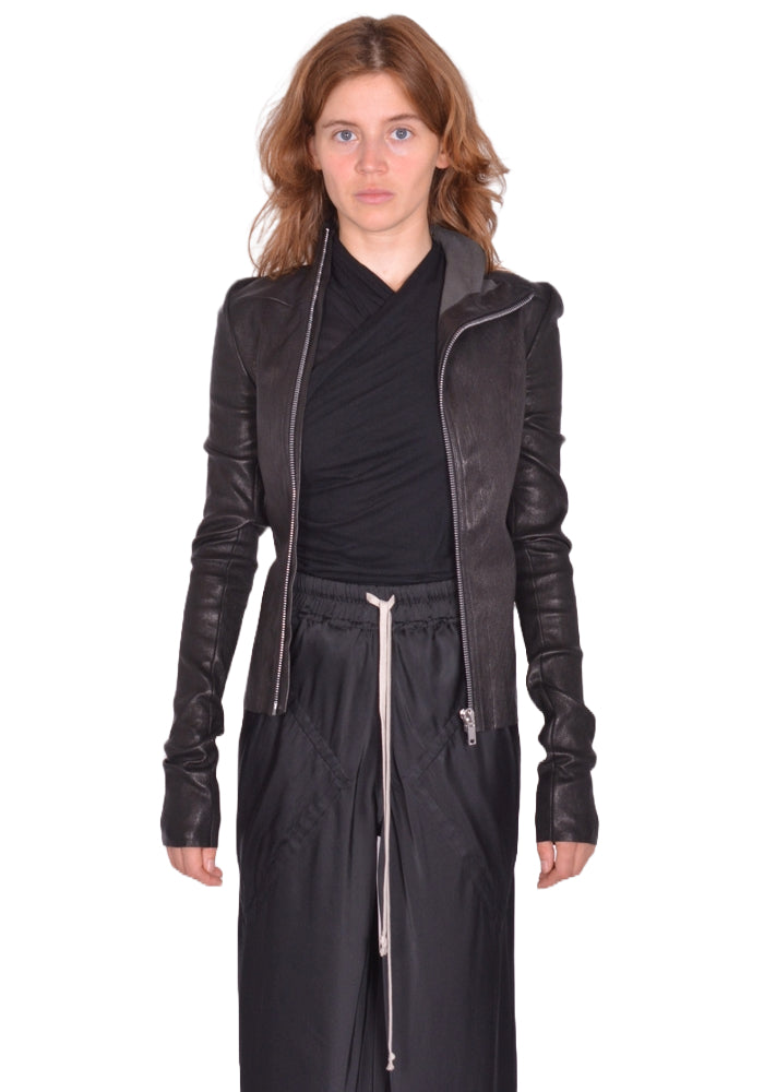 RICK OWENS WOMEN GARY LEATHER JACKET FW25 | DOSHABURI Online