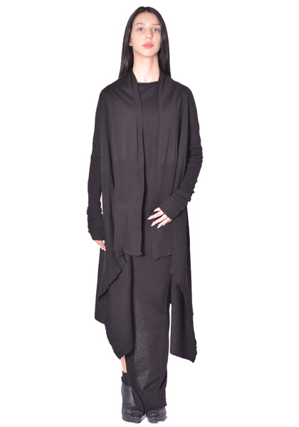 RICK OWENS WOMEN LONG WRAP BLACK 2026FW | DOSHABURI Online Shop 