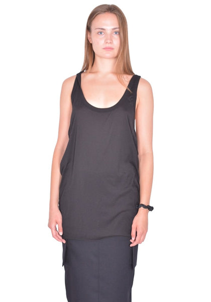 RICK OWENS WOMEN  PONY TANKTOP BLACK SS26 | DOSHABURI Shop