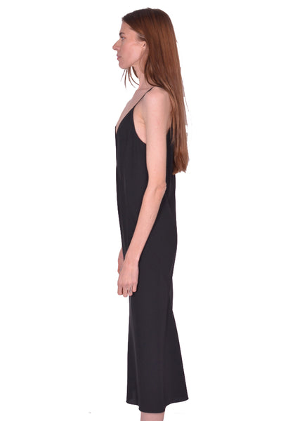 RICK OWENS WOMEN RP01E7545 Y SLIP DRESS BLACK SS25 | DOSHABURi Shop