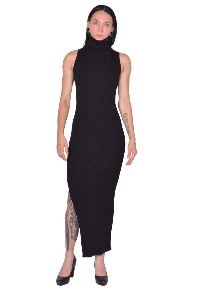 RICK OWENS WOMEN TUBE DRESS BLACK FW25 | 50%OFF SALE