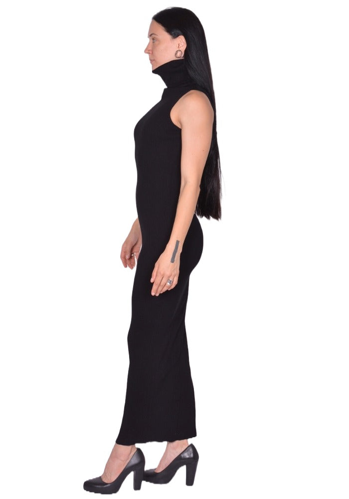 RICK OWENS WOMEN TUBE DRESS BLACK FW25 | 50%OFF SALE
