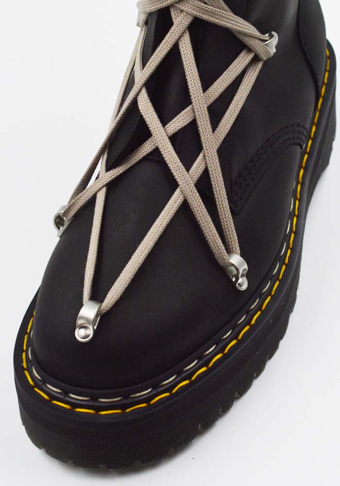 RICK OWENS x DR. MARTENS 1B60 QUAD SOLE PENTALACE BOOTS BLACK FW25