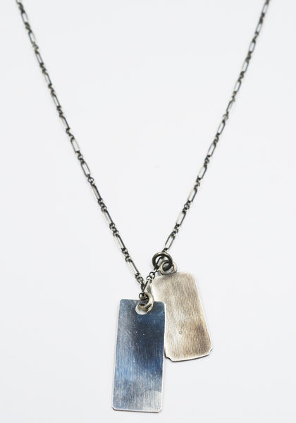 WERKSTATT MÜNCHEN M3018 FINE CHAIN NECKLACE TWO TAGS | DOSHABURI Shop