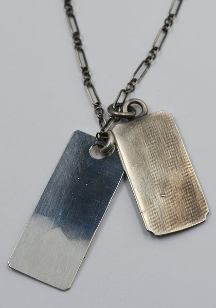 WERKSTATT MÜNCHEN M3018 FINE CHAIN NECKLACE TWO TAGS | DOSHABURI Shop