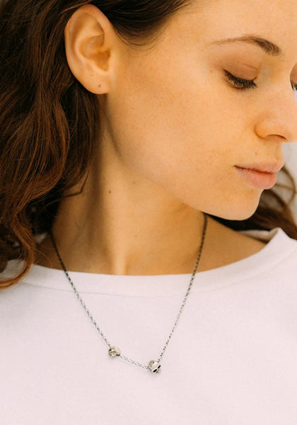 WERKSTATT MÜNCHEN M3312 NECKLACE TWO SKULLS SILVER | DOSHABURI Shop