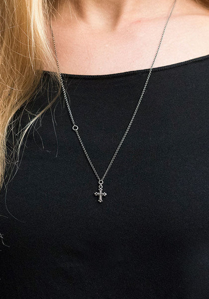 WERKSTATT MÜNCHEN M7410 CHAIN MINI NECKLACE CROSS | DOSHABURI Shop