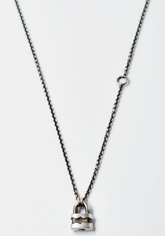 WERKSTATT:MÜNCHEN M7470 CHAIN MINI NECKLACE LOCK SILVER | DOSHABURI Shop