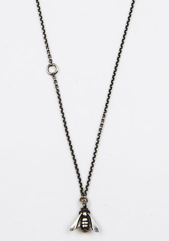 WERKSTATT:MÜNCHEN M7492 CHAIN MINI NECKLACE BEE SILVER | DOSHABURI Shop
