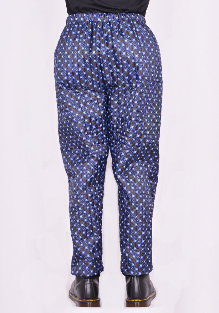 BLESS N°75 3096 MONPE PANTS FLORAL PRINT BLACK/BLUE FW23 | 50%OFF