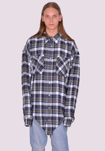 BLESS N°71 5342 WINTER POINTYSHIRT VINTAGE CHECKED FLANNEL FW23 | DOSHABURI Online Shop