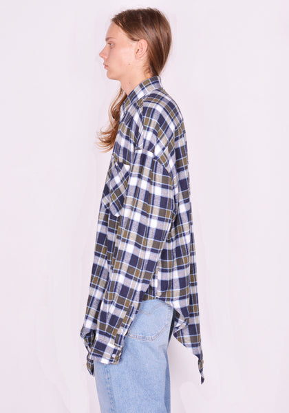 BLESS N°71 5342 WINTER POINTYSHIRT VINTAGE CHECKED FLANNEL FW23 | DOSHABURI Online Shop