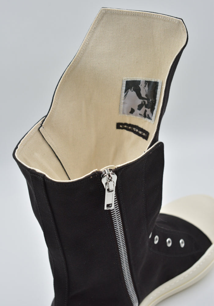 RICK OWENS DRKSHDW DU01D18O6 CB BOOT SNEAKERS BLACK/MILK RICK OWENS DRKSHDW DU01D18O6 CB BOOT SNEAKERS BLACK/MILK