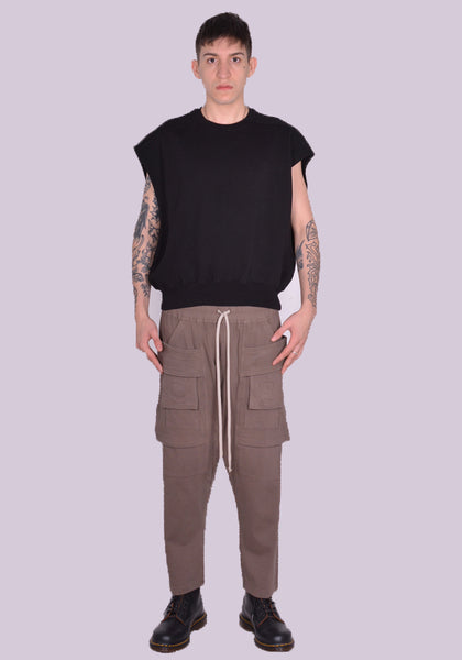 RICK OWENS DRKSHDW DU01D1155 F TATLIN SLEEVELESS SWEATSHIRT BLACK SS24 | DOSHABURI Online Shop