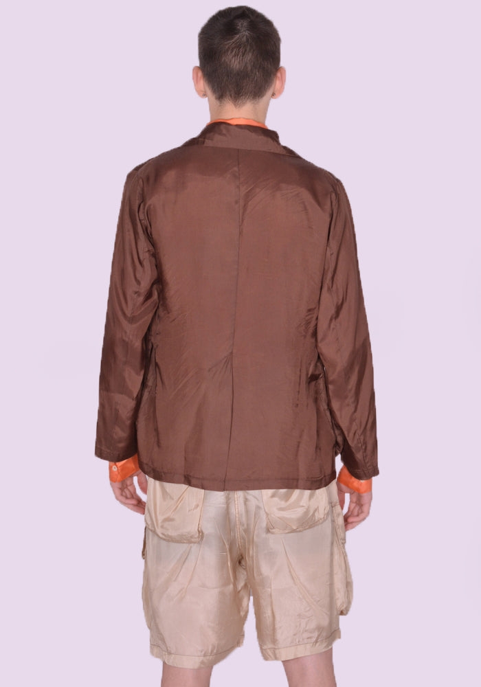 EDWARD CUMING CINCHED SAG BLAZER BROWN SS23 | 50%OFF SALE | DOSHABURI