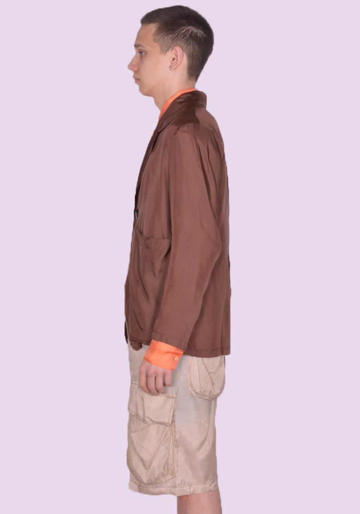 EDWARD CUMING CINCHED SAG BLAZER BROWN SS23 | 50%OFF SALE | DOSHABURI