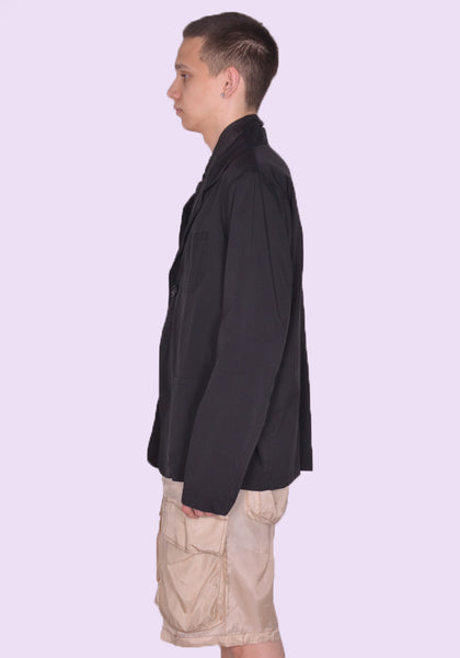 EDWARD CUMING SS23-B04 POPLIN BLAZER BLACK SS23 | DOSHABURI Online Shop