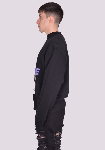 EGONLAB. SW002B TEDDIES SWEATSHIRT BLACK SS24 | DOSHABURI Online Shop