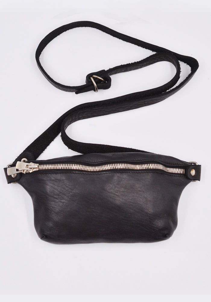 Bag Zipped Black Leather Marina Crossbody Small Side Bag 