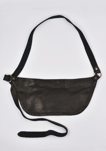 GUIDI Q10M SOFT HORSE FULL GRAIN LEATHER BELT BAG BLACK