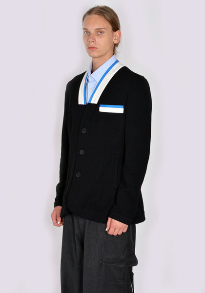 KIKO KOSTADINOV DIOTIMA BLAZER BLACK/ECRU/CERULEAN FW23 | DOSHABURI Online Shop