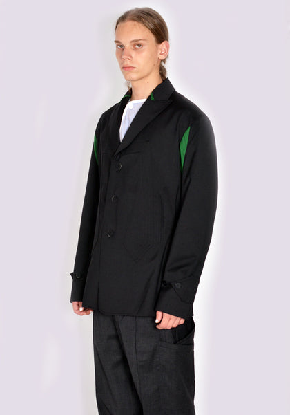 KIKO KOSTADINOV MEN KKAW23J01-25 SOLON BLAZER JET BLACK/HUNTER GREEN FW23 | DOSHABURI Online Shop