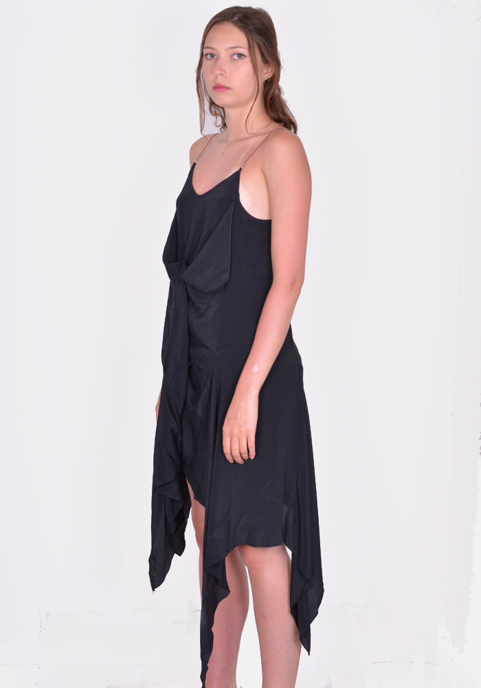 KIKO KOSTADINOV JOGAKBO DRESS CROW BLACK SS24 | 50%OFF SALE
