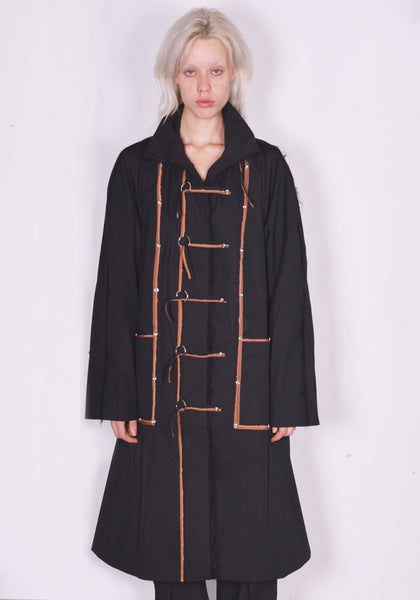 KIKO KOSTADINOV KKWAW23C01-17 AKETON COAT JET BLACK FW23 | DOSHABURI Online Shop