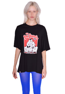 Charles Jeffrey LOVERBOY: Black Turn Up T-Shirt | SSENSE