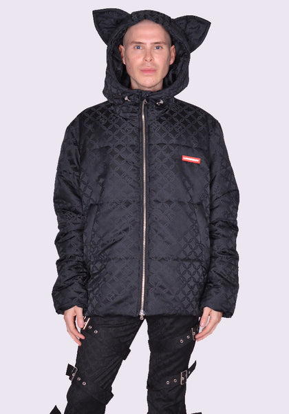 CHARLES JEFFREY LOVERBOY KITTY PUFFER JACKET BLACK SS23 | DOSHABURI Shop