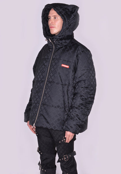 CHARLES JEFFREY LOVERBOY KITTY PUFFER JACKET BLACK SS23 | DOSHABURI Shop
