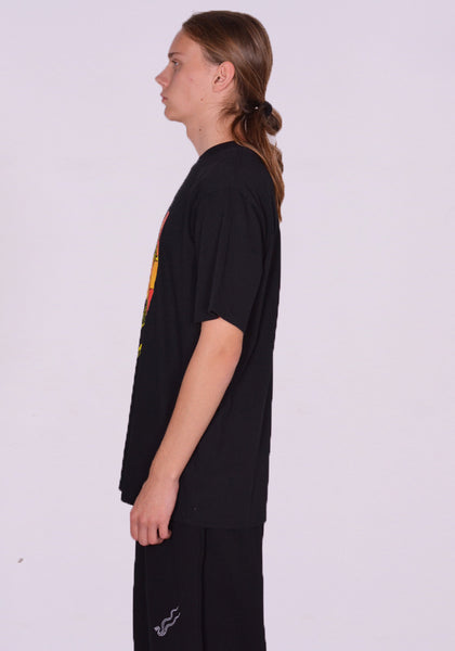 LU'U DAN MT061J-TJ SNAKE GRAPHIC T-SHIRT BLACK FW23 | DOSHABURI Online Shop