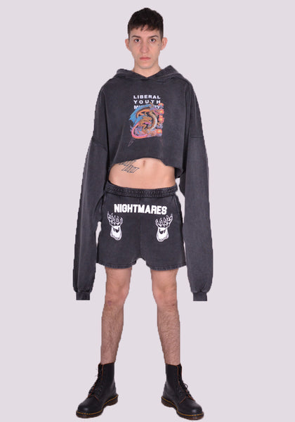 LIBERAL YOUTH MINISTRY LYM05P003 NIGHTMARE SHORTS BLACK SS24 | DOSHABURI Online Shop