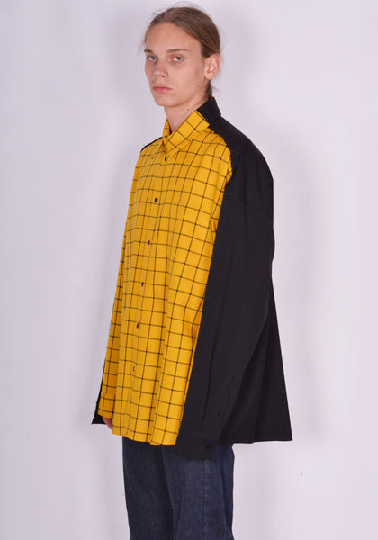 MARNI CUMU0278Q1 WOOL CHECK SHIRT MAIZE FW23 | DOSHABURI Online Shop