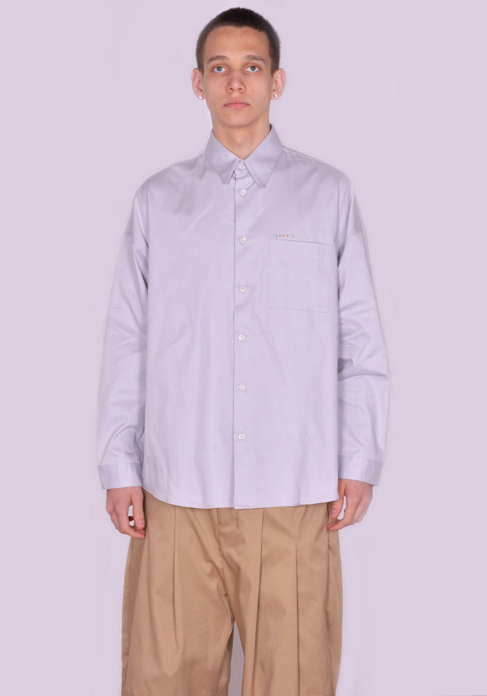 MARNI CUMU0061S0 UTC084 00N03 COTTON LONG SLEEVE SHIRT ICE SS23 | DOSHABURI Online Shop