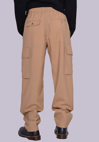 MARNI TROPICAL WOOL CARGO TROUSERS BEIGE SS23 | DOSHABURI Online Shop