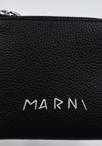 MARNI PFMI0095Q0 P6533 00N99 ZIPPED WALLET BLACK SS24 | DOSHABURI Online Shop