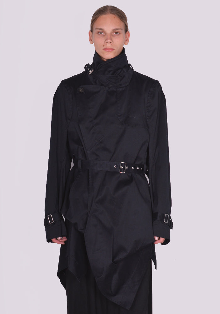 MARINA YEE FW23-CHANOT UNISEX FOLD TRENCH COAT NAVY FW23 | DOSHABURI Online Shop