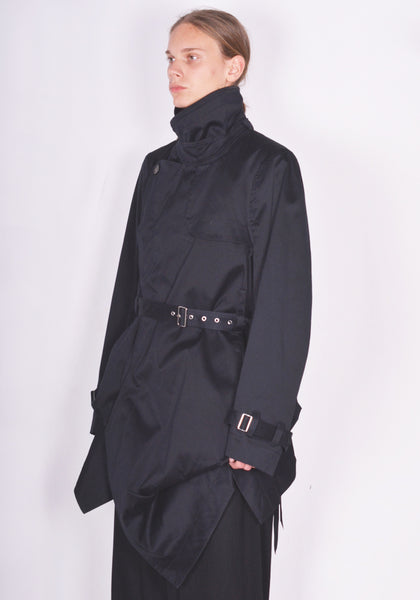 MARINA YEE FW23-CHANOT UNISEX FOLD TRENCH COAT NAVY FW23 | DOSHABURI Online Shop