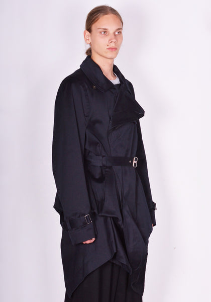 MARINA YEE FW23-CHANOT UNISEX FOLD TRENCH COAT NAVY FW23 | DOSHABURI Online Shop