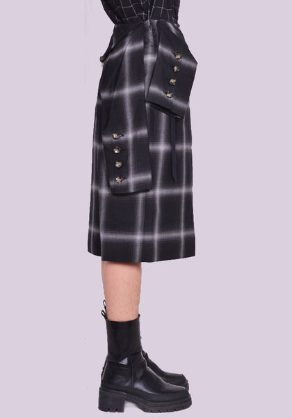 MARINA YEE DECONSTRUCTED DRESS SKIRT BLACK/WHITE FW23 | DOSHABURI Shop