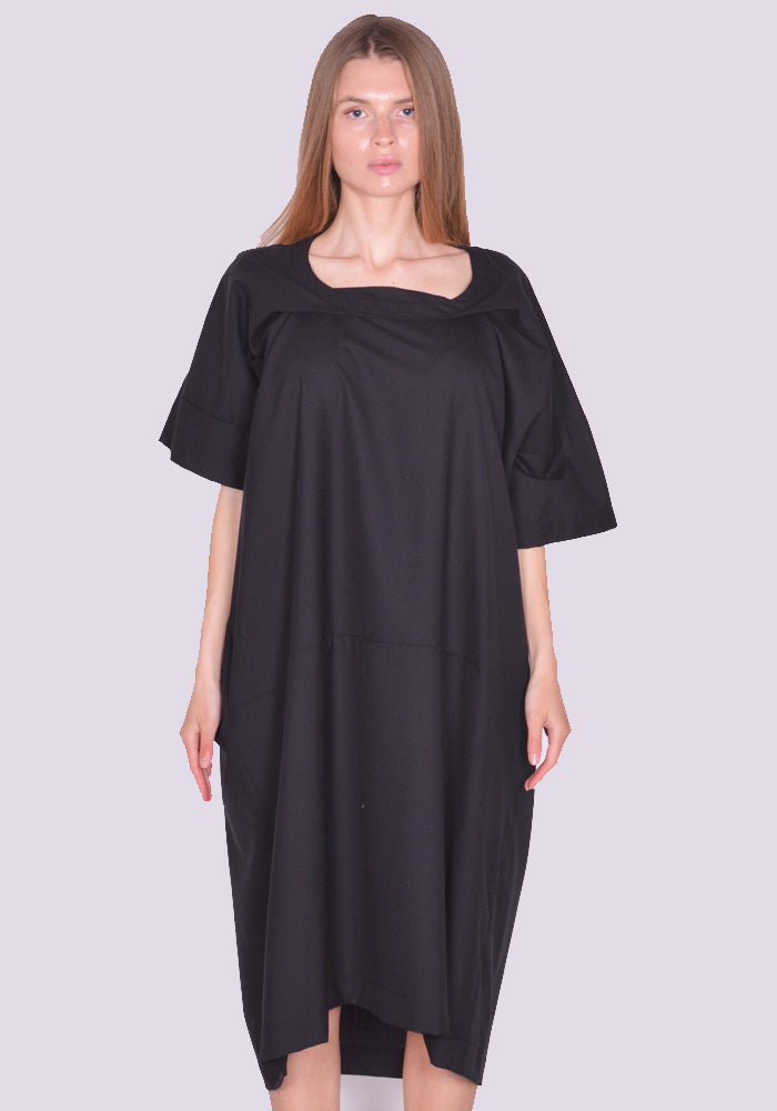 MARINA YEE SS23-0021-999 PEPPER FOLD COLLAR DRESS SS23 | DOSHABURI Online Shop