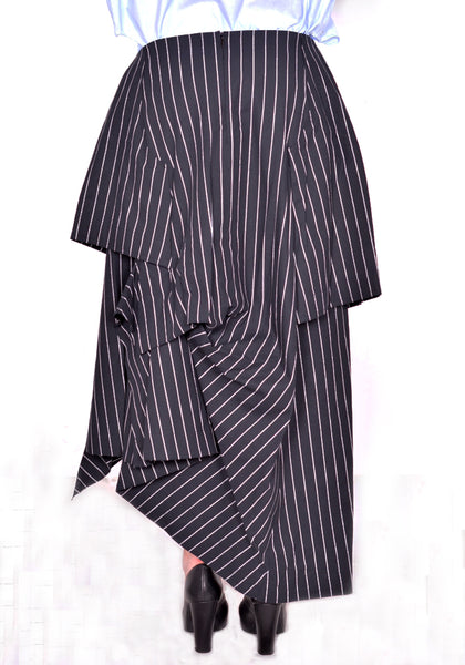 MARINA YEE 0021 SS24-0072-003 REWORKED DRESS-SKIRT BLACK/WHITE SS24 | DOSHABURI Online Shop