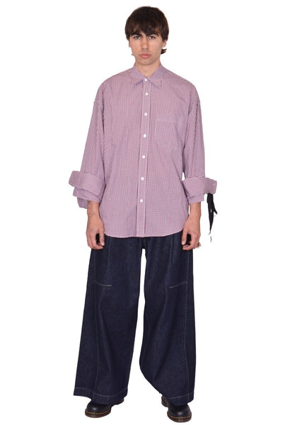MARINA YEE SS26-0135-711 M.Y. SHIRT 1 OVERSIZED SHIRT MAUVE/WHITE (New Season SS26)