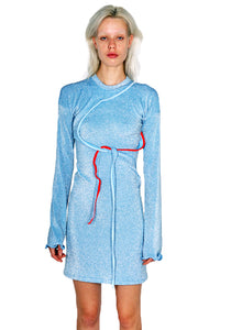 OTTOLINGER 0407301 LUREX DRESS ICE BLUE FW23 | DOSHABURI Online Shop
