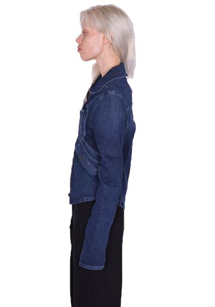 OTTOLINGER 1703301 FITTED DENIM JACKET BLUE FW23 | DOSHABURI Online SHop