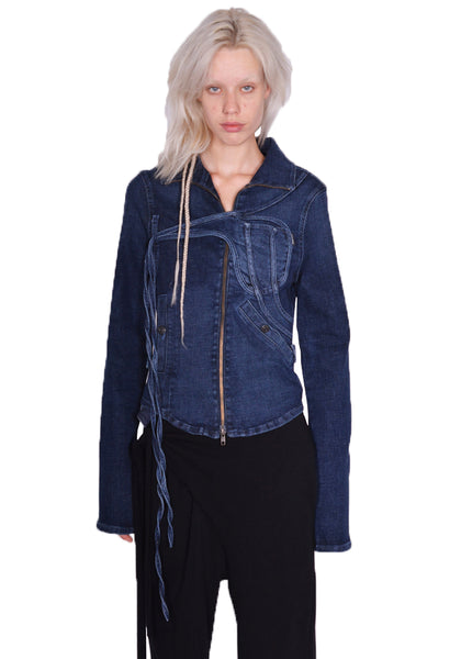 OTTOLINGER 1703301 FITTED DENIM JACKET BLUE FW23 | DOSHABURI Online SHop